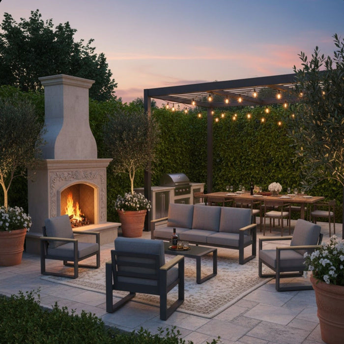 Modern Outdoor Sofa Set With Coffee Table