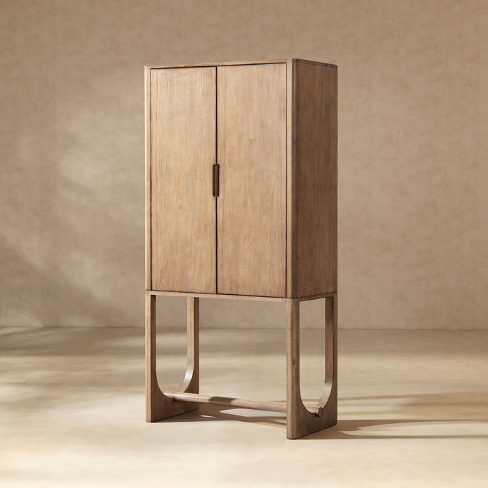 Nolan - Bar Cabinet With Wine Storage - Brown