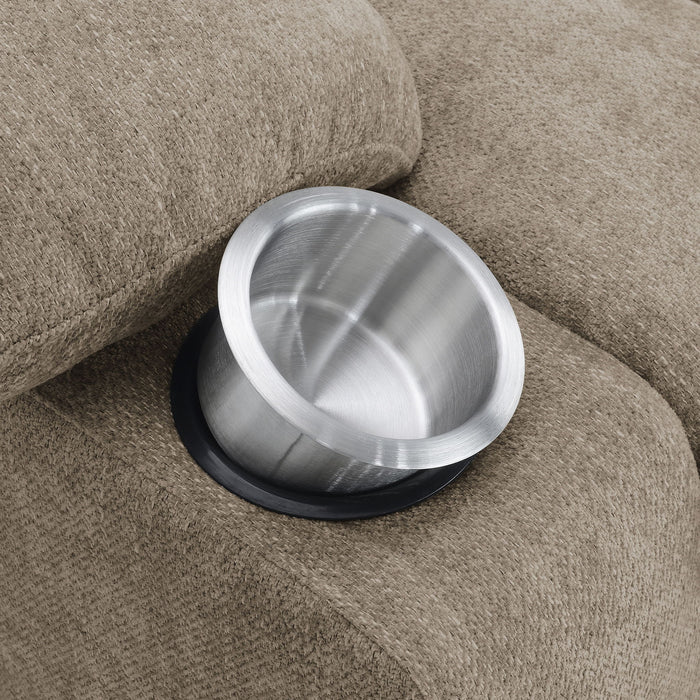 Beca - Upholstered Power Lift Recliner With Cupholders And USB Charging