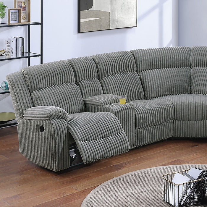 Power Motion Sectional LAF / RAF Loveseat With Console Cup Holders