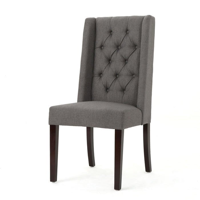 Sophisticated Tufted Dining Chair With High Back Design