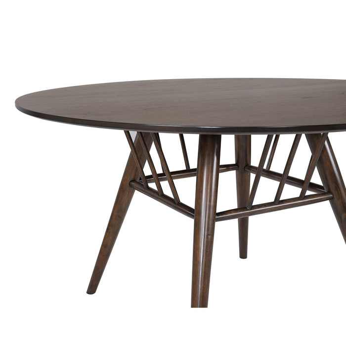 Shirley - Round Dining Table - Dark Walnut