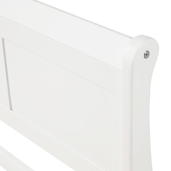 Platform Bed Frame Mattress Foundation Sleigh Bed With Headboard / Footboard / Wood Slat Suppor