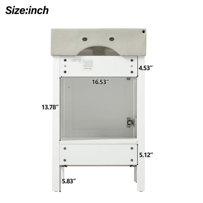 Bathroom Vanity With Sink, Frame And Drawer