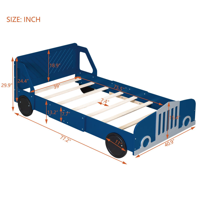 Car Shaped Platform Bed With Wheels