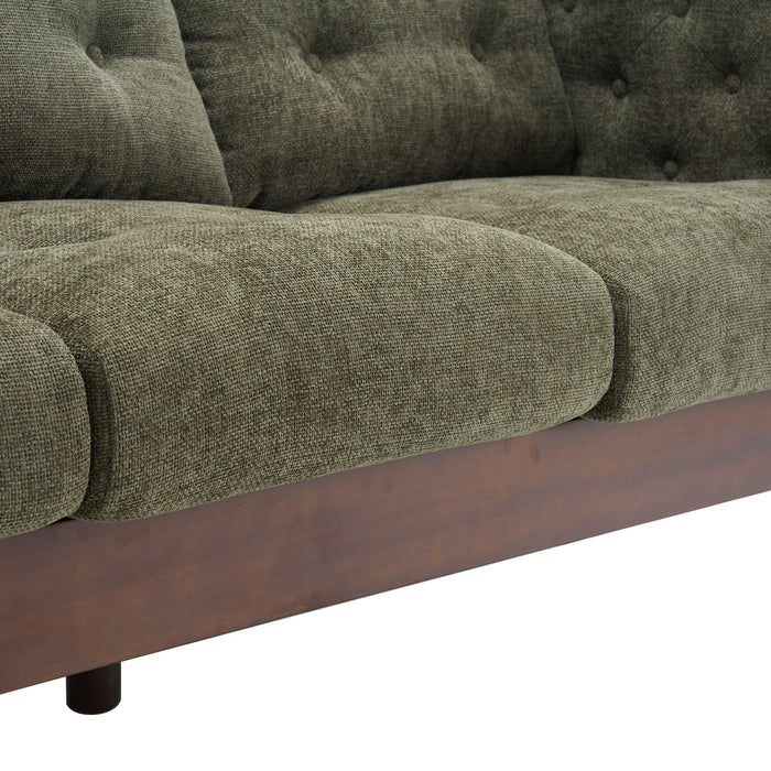 Upholstered Sofa Modern 3 Seater Sofa Couch With Tufted Design For Living Room