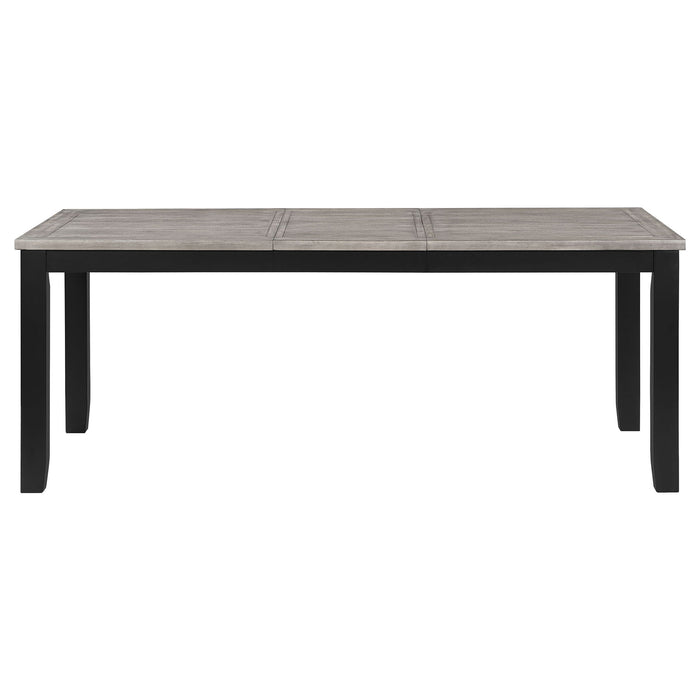 Centera - Rectangular Dining Table With Extension Leaf - Gray