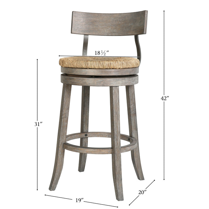 Stool With Natural Seagrass Seat