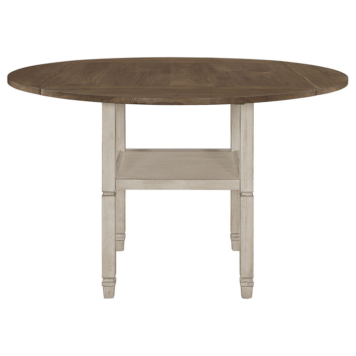 Bentley - Extension Dining Table With Storage Shelf - Rustic White