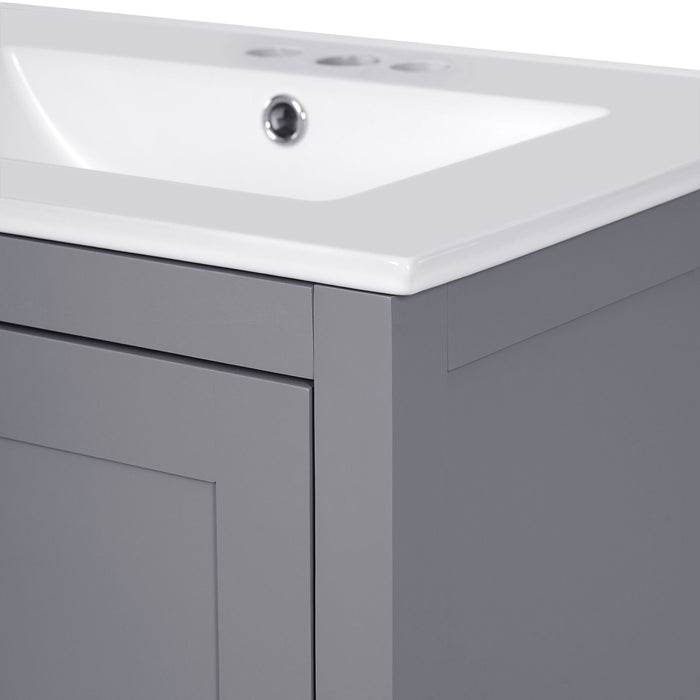 Bathroom Vanity With Integrated Undermount Ceramic Sink, 2 Doors And 1 Drawer, Soft Close Hinges