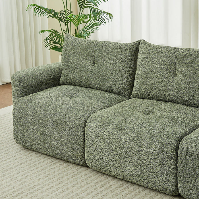 3 Seater With Thickened Armrests Sofa For Living Room