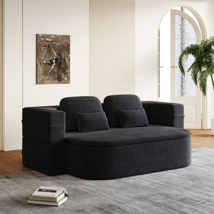 2 In 1 Foldable Sofa Bed With Multi Functional Blanket