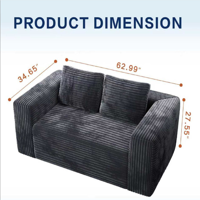 Cloud Loveseat Sofa Couch, 2 Seater Boneless Couch