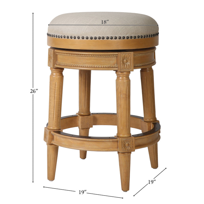 Rustic Elegance Backless Swivel Stool