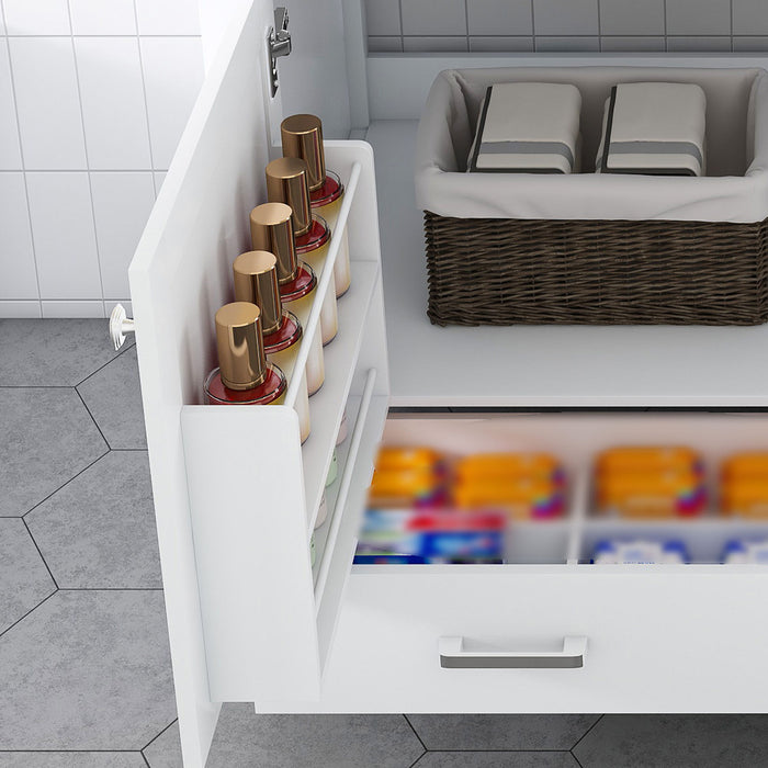 Bathroom Vanity With Storage - White