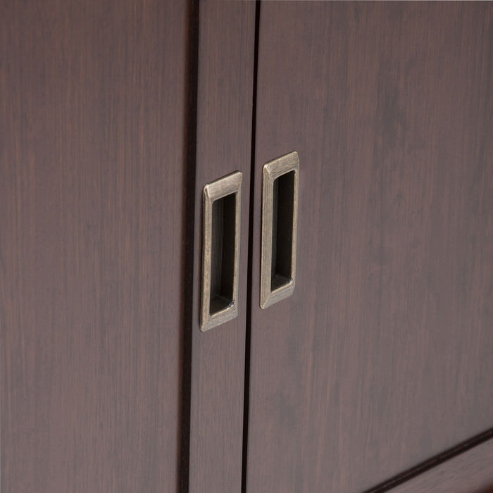 Draper - Low Storage Cabinet - Medium Auburn Brown