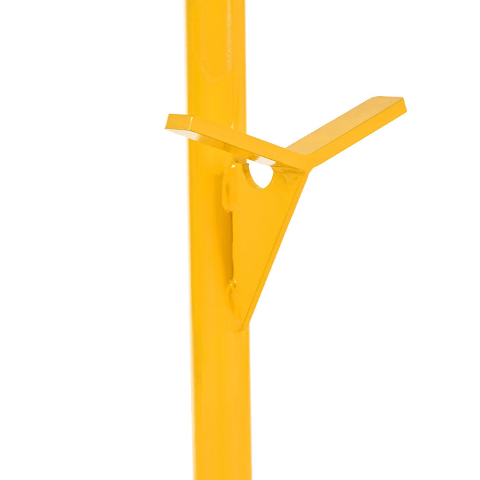 Steel Drum Dolly 55 Gallon Capacity Oil Barrel Mover With Wheels Low Profile Caddy - Yellow