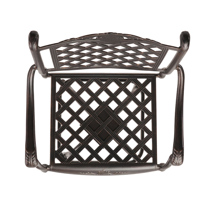 Cast Aluminum Bar Stool - Copper