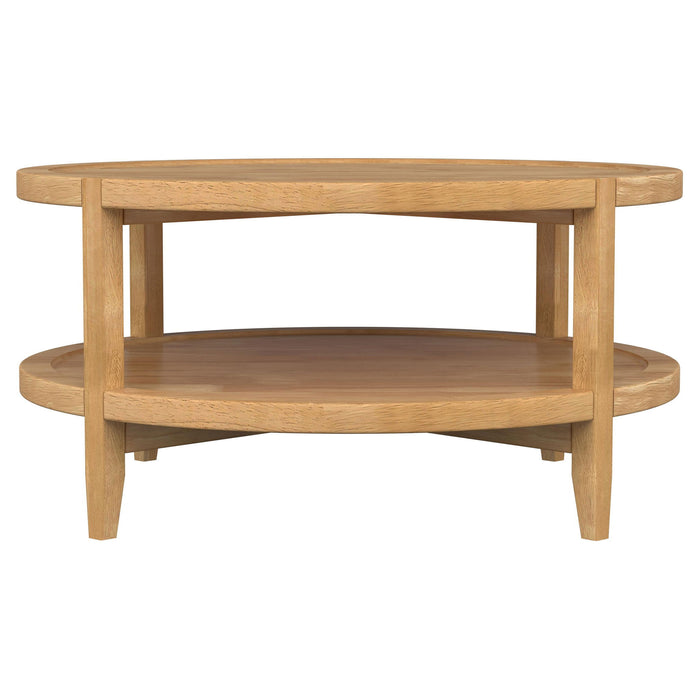 Isbell - Round Table With Storage Shelf