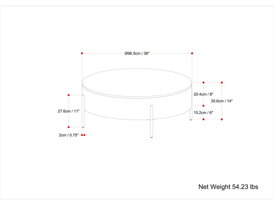 Rayburn - Drum Coffee Table - Natural