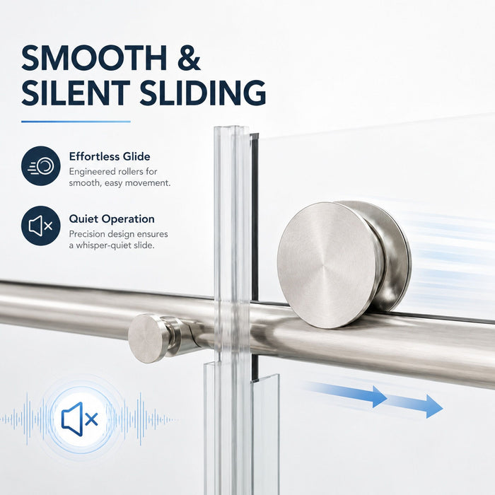 Frameless Shower Door With Soft Closing