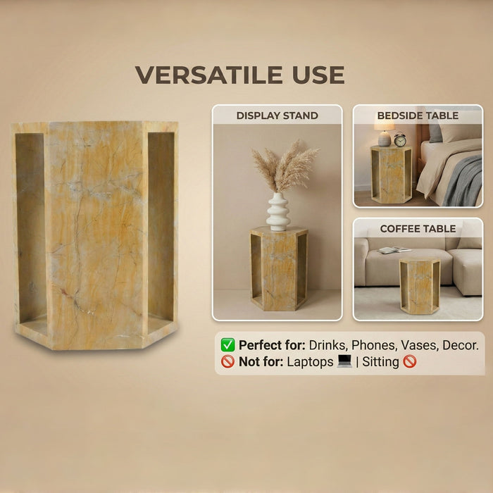 Modern Minimalist Hexagon Side Table