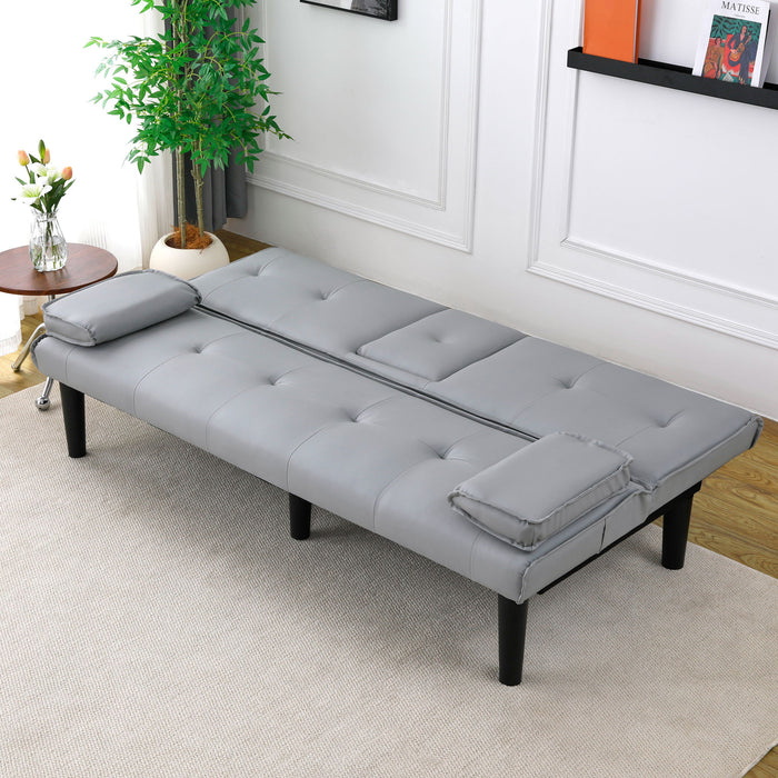 Sofa Bed With Foldable Design And Cup Holder