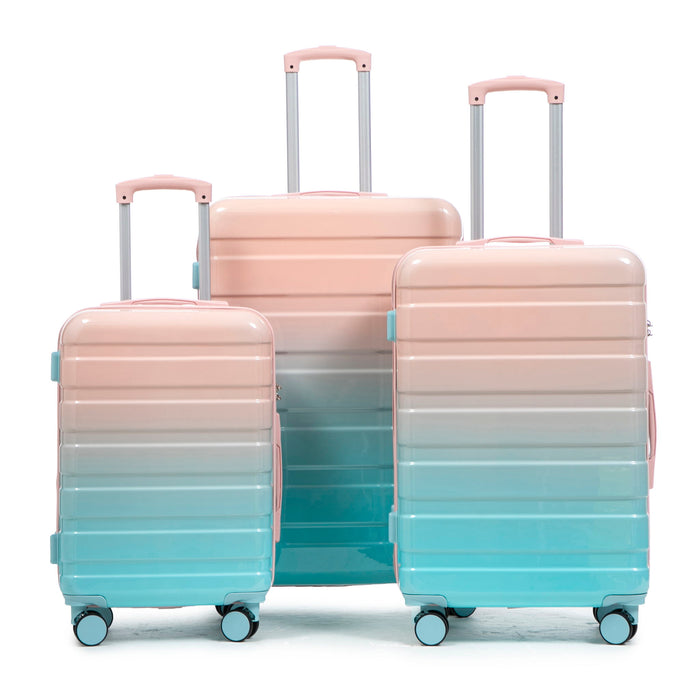 Luggage Set 20" /24" /28" With Combination Lock And Silent Wheels
