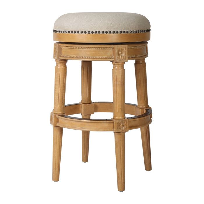 Rustic Elegance Backless Swivel Stool