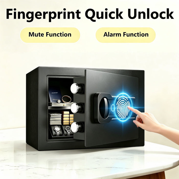 Home Safe, Fingerprint & Digital Keypad Lock, Security Cabinet