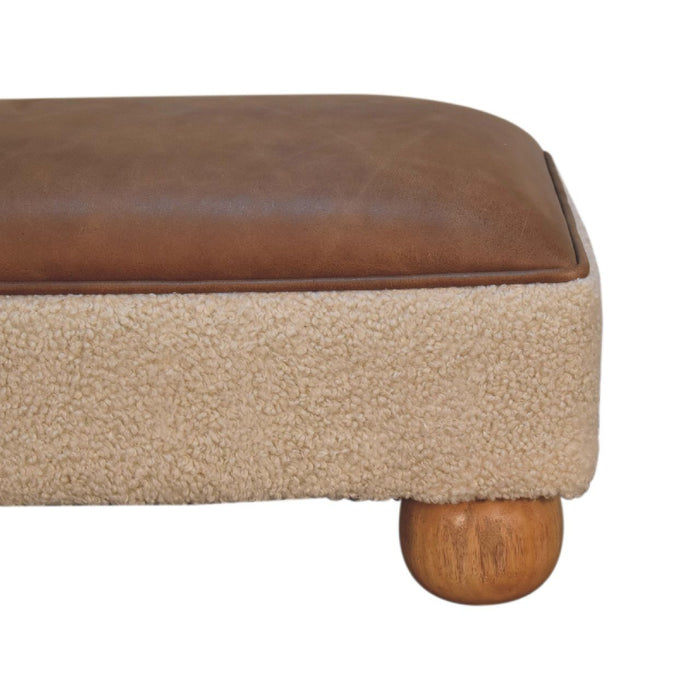 Vintage Ball Footstool - Brown