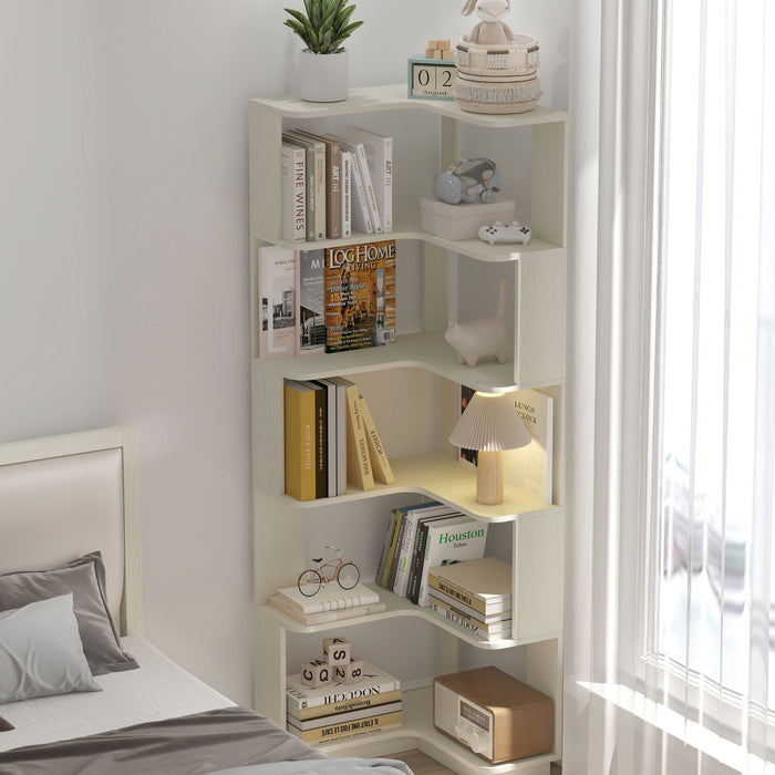 L-Shaped Corner Bookshelf