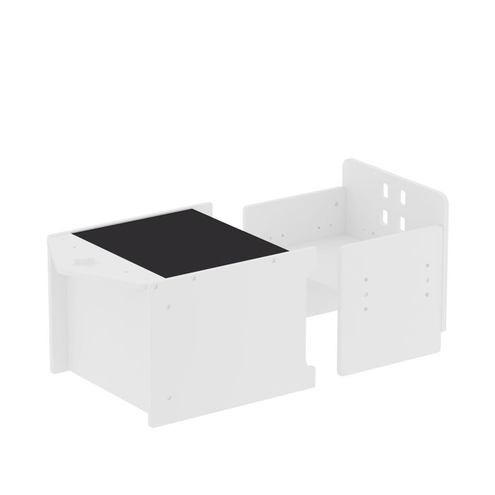 Montessori Weaning Table And Chair Set, Toddler Table With Adjustable Height - White