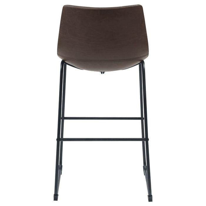 Armless Bar Stool (Set of 2) - Brown