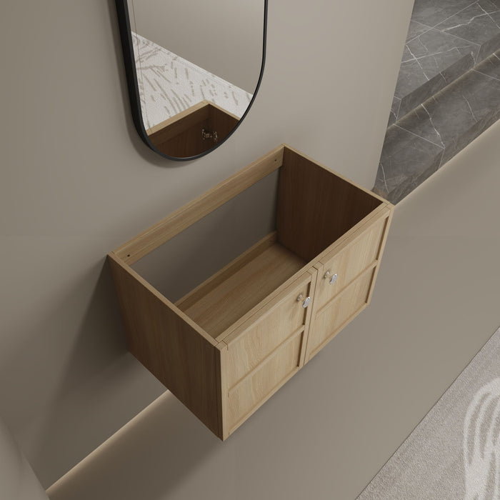 Modern Wall Mounted Bathroom Vanity With Soft Closing Doors