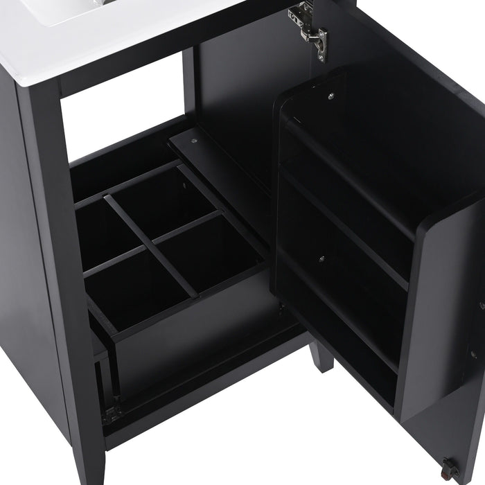 Modern Bathroom Vanity With Sink, Functional Drawer, Soft- Closing Door