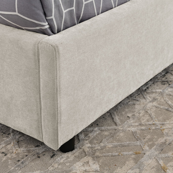 Storage Upholstered Hydraulic Platform Bed With Integrated Headboard