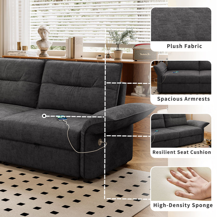 Sofa Bed With Convertible Design, Living Room Furniture