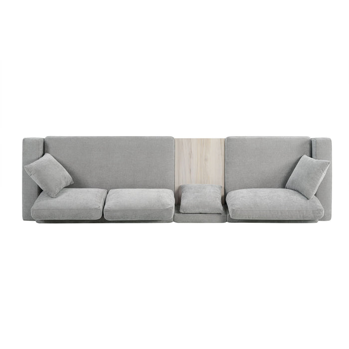 Modular Sofa Couch With Storage Armrest And Center Console