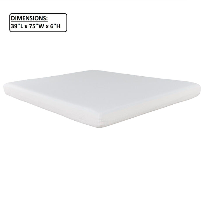 6" Firm Gel Memory Foam Mattress In A Box, Soft Double Layered Mattress Bed - White - Full