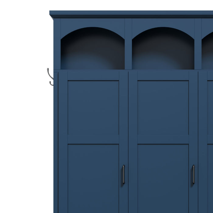 Classic Arched Design Hall Tree With 3 Hidden Storage