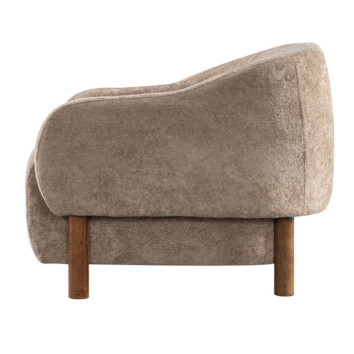 Modern Accent Chair With Recessed Arms And Tight Back