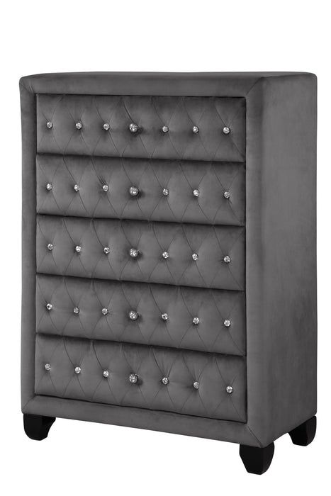 King 5 Piece Bedroom Set Made - Gray