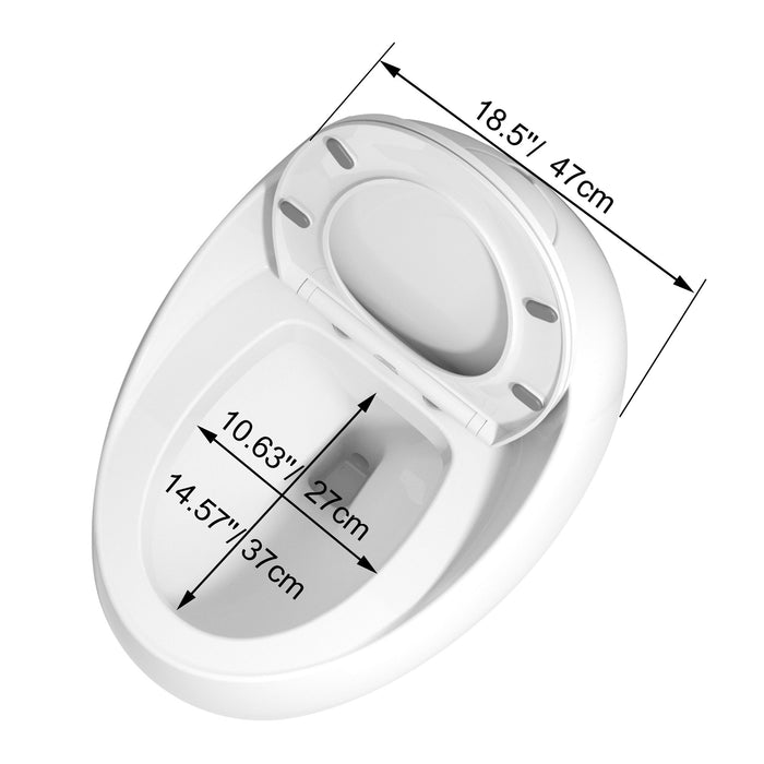 Modern Egg Shape Toilet 1.28 Gpf Single Flush Ceramic