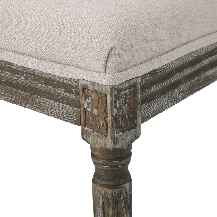 Traditional Style Dining Chair Set With Fabric Upholstery