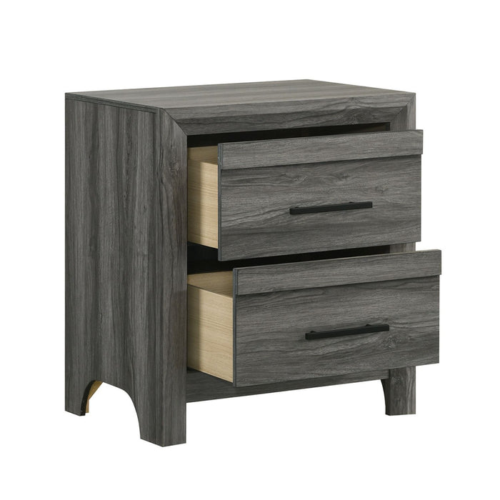 Denver - 2 Drawer Nightstand - Gray