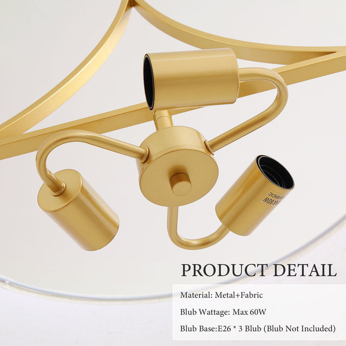 3 Light Drum Pendant Light