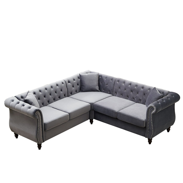 Streamline Modern L-Shaped Corner Sofa