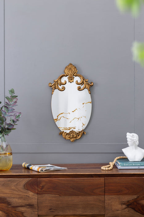 Decorative Oval Wall Mirror, Accent Mirror For Living Room, Entryway, Bedroom