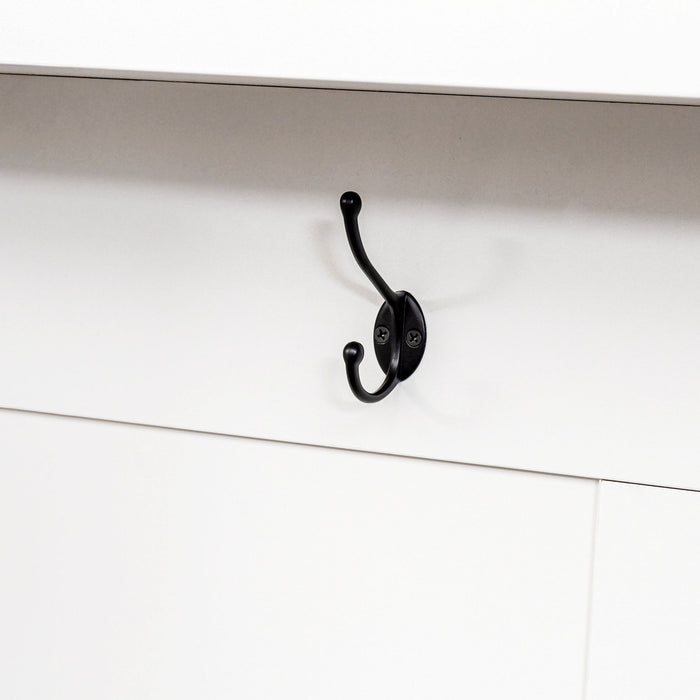 Farmhouse 4 In 1 Hall Tree With Wood Grain Bench And Top